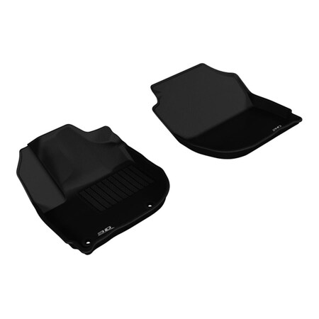 U-Ace 3D Maxpider Front Row Custom Fit Kagu Black Floor Mat for 2015-2016 Honda Fit Models L1HD05511509